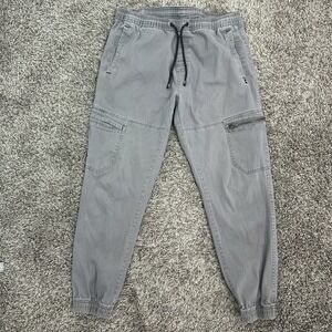 Tony Hawk Jogger Pants Mens Large Gray Skate Joggers Drawstring Pull On Pocket